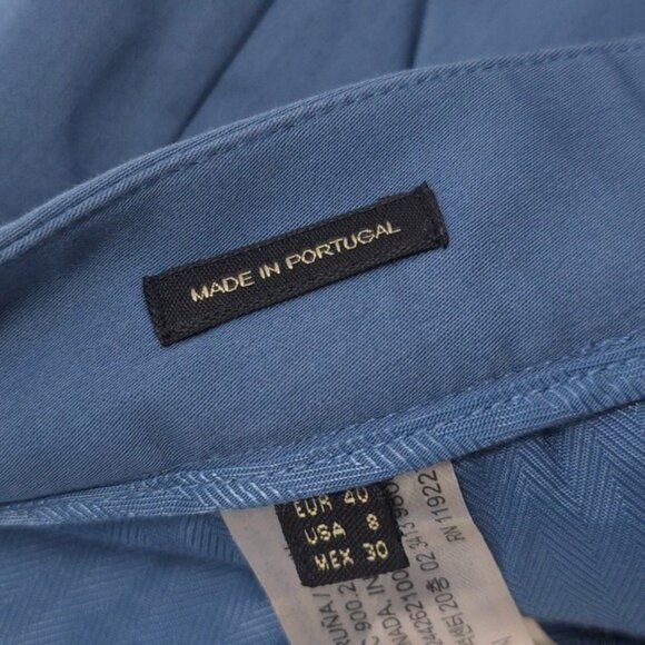 Massimo Dutti Women's Pants Size 8 Trousers Blue PORTUGAL🇵🇹MADE Mod 5034 - Picture 11 of 13